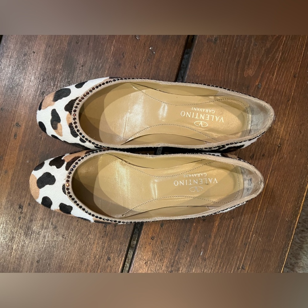 Valentino Animal Print Flats